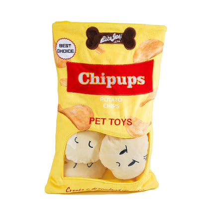 Fun Potato Chips Burger Dog Chew Toy