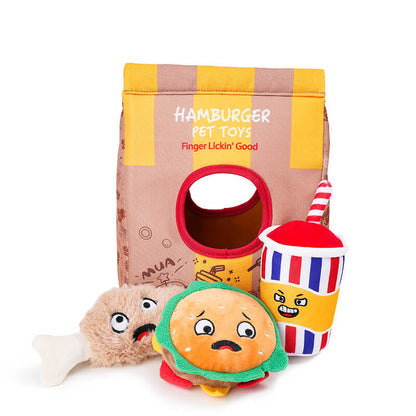 Fun Potato Chips Burger Dog Chew Toy