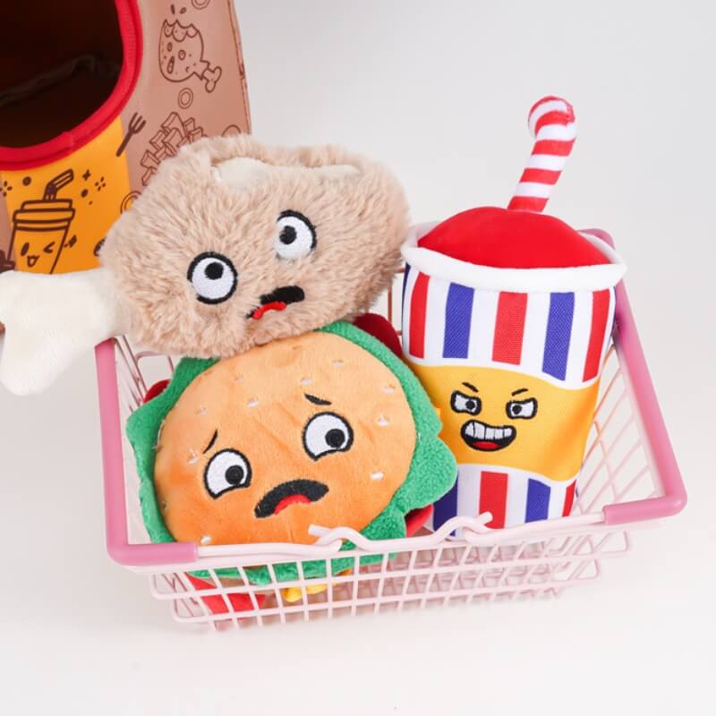 Fun Potato Chips Burger Dog Chew Toy