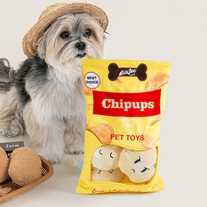 Fun Potato Chips Burger Dog Chew Toy